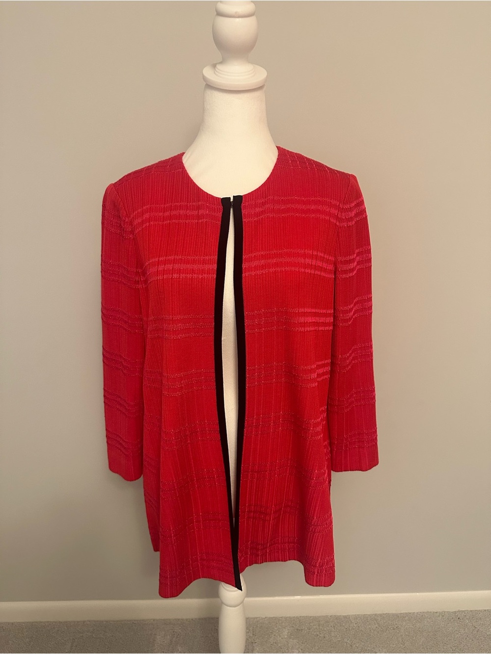 MING WANG MP Rose Pink Tunic Open Jacket